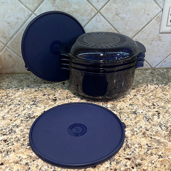 Tupperware 6 piece TupperWave Stack Cooker navy - Picture 1 of 6